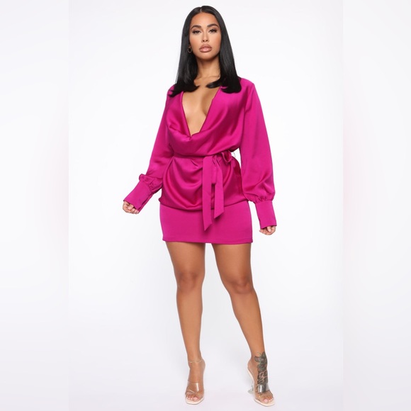 Magenta Mini Dress - Picture 2 of 12